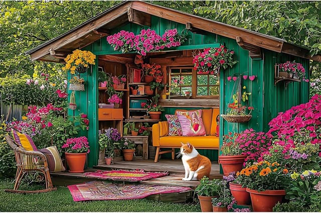 Detalle de 1000-Piece Tropical Dogs Beach Party Jigsaw Puzzle for Adults (Hawaiian Vacation Theme)