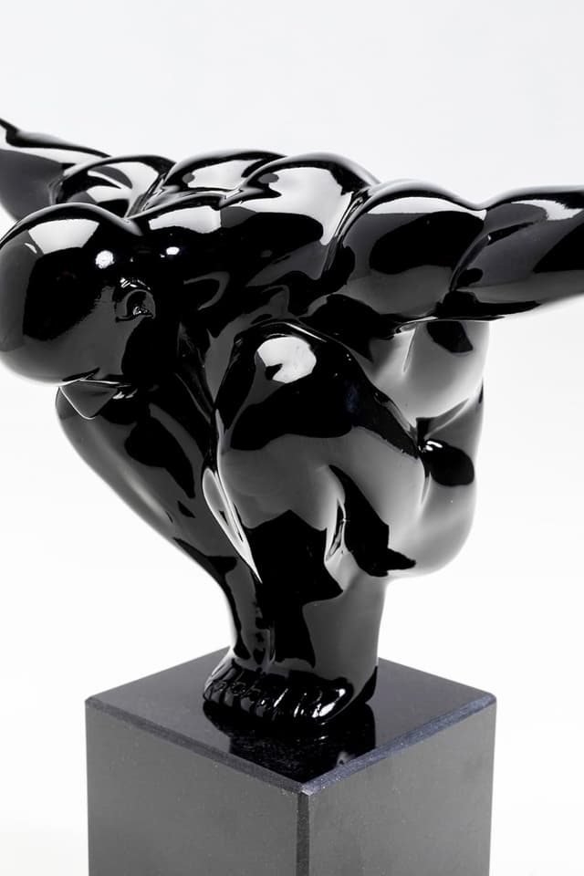 Detalle de Kare Design Objet décoratif Athlète noir en marbre — Sculpture d’intérieur, 29x43x15 cm