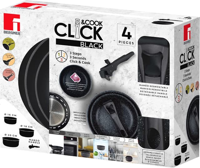 Thumbnail 6 de Bergner Set 3 Cazos Inducción Aluminio Prensado