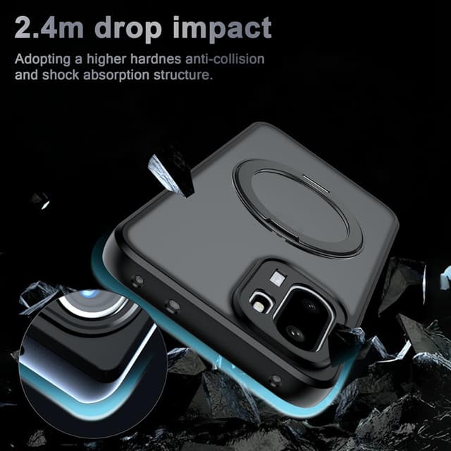 Detalle 2 de zZjoOoj Hülle OnePlus 15R mit 360° Ständer