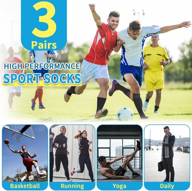 Thumbnail 6 de srclo Fußballsocken 3 Paar