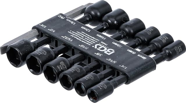 Detalle 2 de BGS 74423 - Jeu de douilles à choc six pans (6,3 mm / 1/4") pour perceuse et visseuse sans fil, 14 pièces