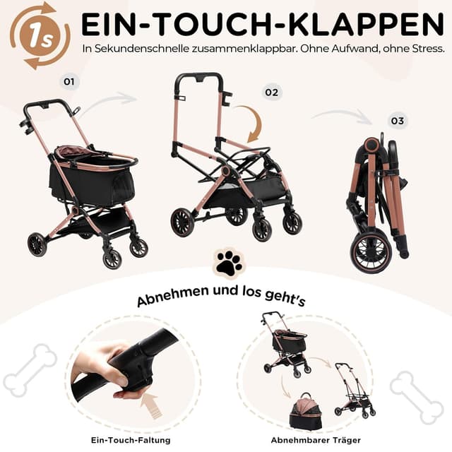 Detalle 1 de GTPLAYER Hundebuggy 4-in-1 bis 25 kg