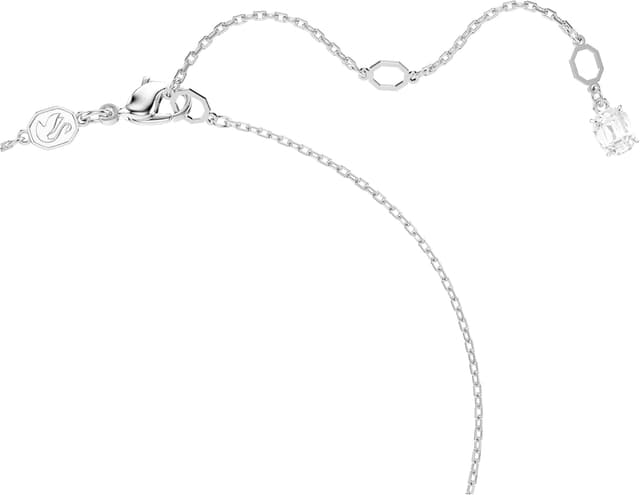 Detalle de Swarovski Stilla Collection Pendant (clear square-cut stone on rhodium-finished setting)