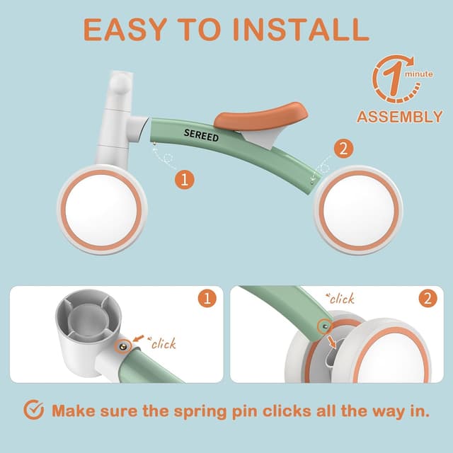 Detalle 2 de SEREED Balance Bike 4-Wheel for 12–24 Months