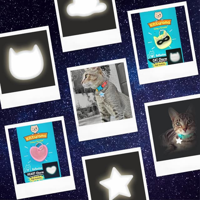 Detalle 2 de Kittyrama Reflective Charm safety tag