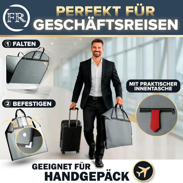 Detalle 2 de FiRiO Premium Anzugtasche 100 x 60 cm für Reise