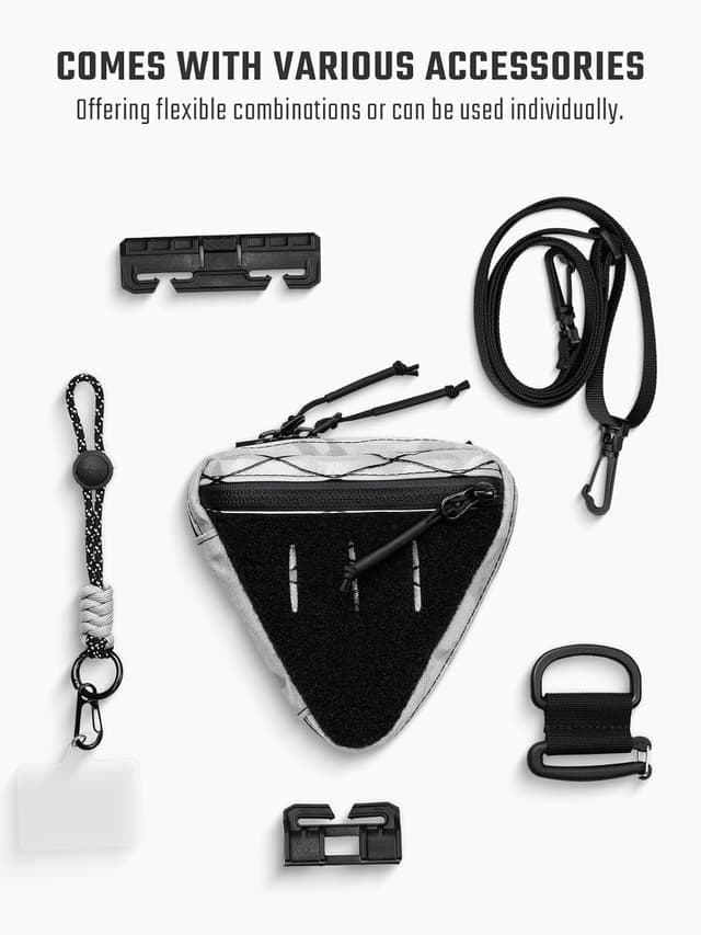 Detalle de TACTICAL_GEEK Storage A8 Mini EDC Tasche – kompakte Organisations- und Utility-Reißverschlusstasche mit Riemen