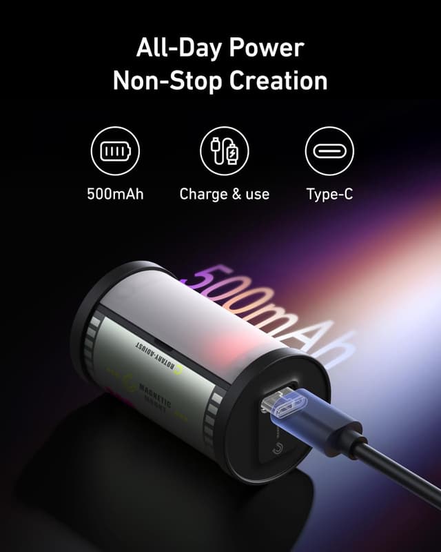 Detalle 2 de TELESIN Aluminium Alloy Grip Kit for DJI Osmo Action 6 with Protective Cage & Magnetic RGB Video Light