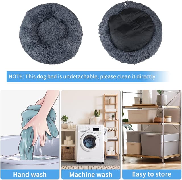 Thumbnail 5 de UUEMB 50cm Calming Dog Cat Bed, Plush Donut Pets Beds for Small Dogs Cats, Soft Puppy Kitten Cuddler Round Bed Cushion, Washable Warm Dog Beds for Improved Sleeping (Dark Grey)
UUEMB 50cm Calming Dog Cat Bed, Plush Donut Pets…