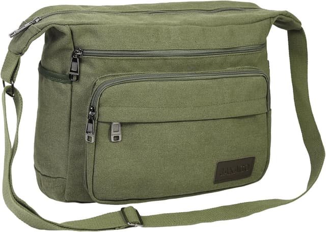 Detalle de JAKAGO wasserdichte Umhängetasche Herren mit Multi-Fach-Design – Messenger Bag bis 15 Zoll