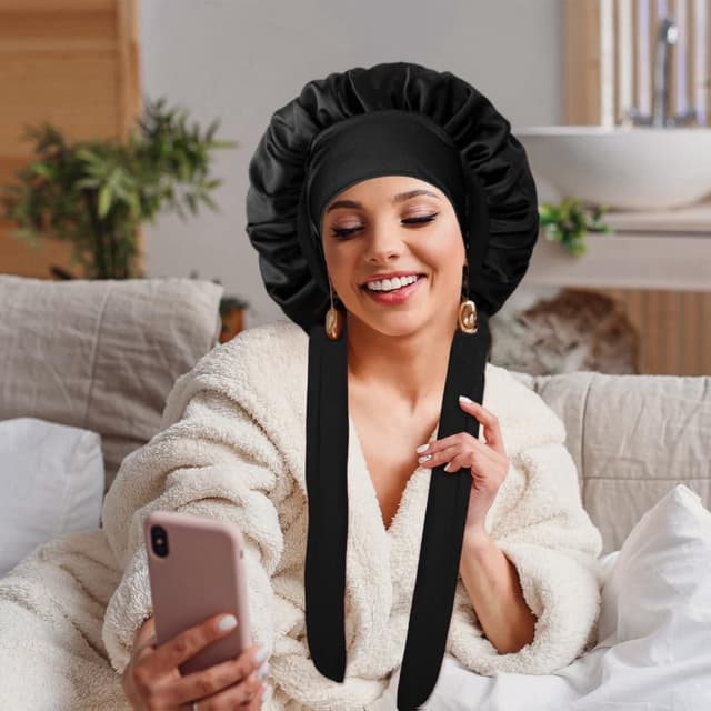 Thumbnail 6 de VECIIR Silk Bonnet Adjustable Large 13.7 in