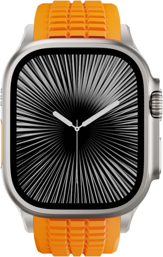 Detalle 2 de VKEOO Modern Silicone Watch Band for iWatch Ultra 2 / Ultra & Series 10–7 (44mm–49mm)