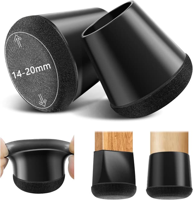 Detalle de Lytool 26 protège-pieds de chaise en silicone (feutre épais), pour pieds 14 à 20 mm