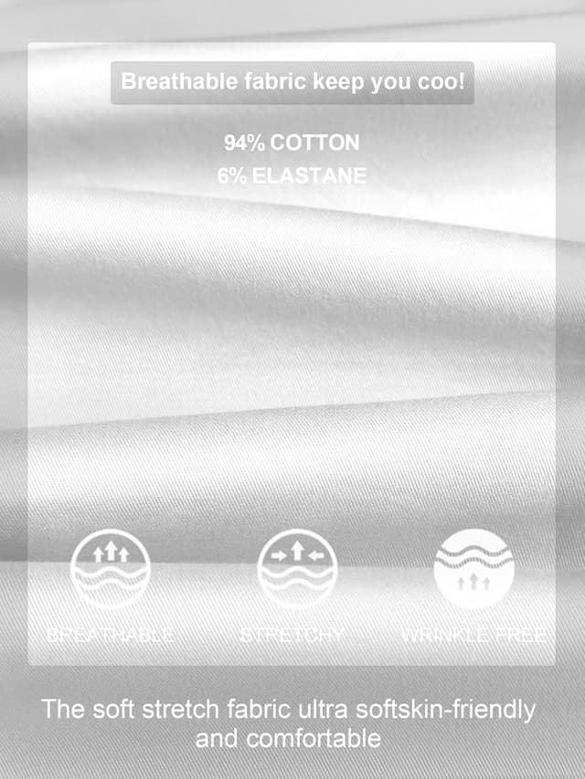 Detalle de PLEPAN Mens Casual Cargo Joggers — Cotton Drawstring Chino Pants