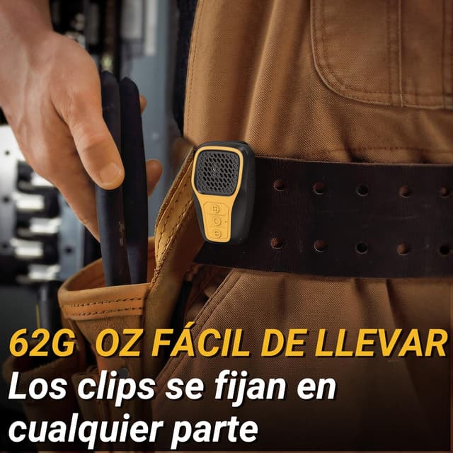 Detalle 2 de INGA Mini Altavoz Bluetooth IP67 con Clip y Micrófono 🎵