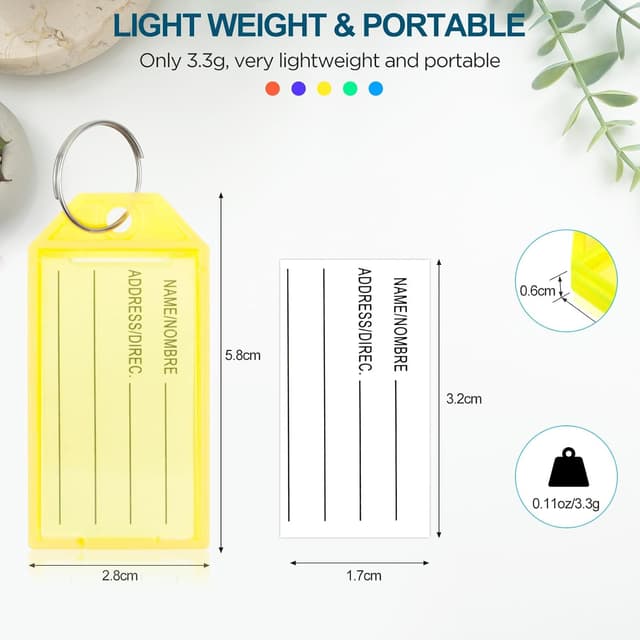 Detalle de Cozary Targhette Portachiavi 20 Pezzi 5,7x2,9 cm 🔑