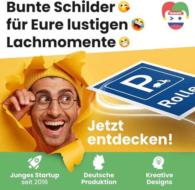 Thumbnail 6 de DankeDir Parkplatz Roller Schild 30x20 cm