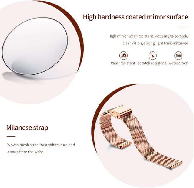 Thumbnail 5 de OLEVS Damenuhr Roségold Herz Diamant Quarz