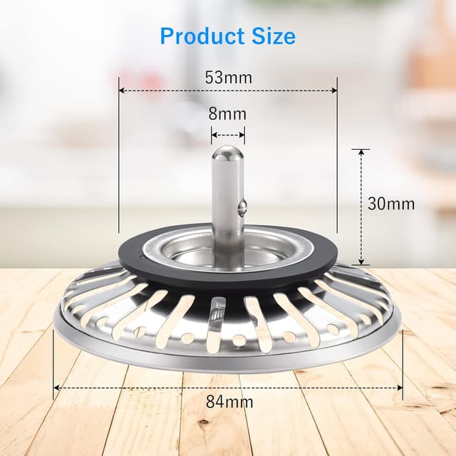 Thumbnail 1 de Upgraded Kitchen Sink Plug Strainer 84mm