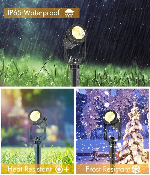 Detalle 2 de ECOWHO Garden spot lights 2 pack, 3m cable