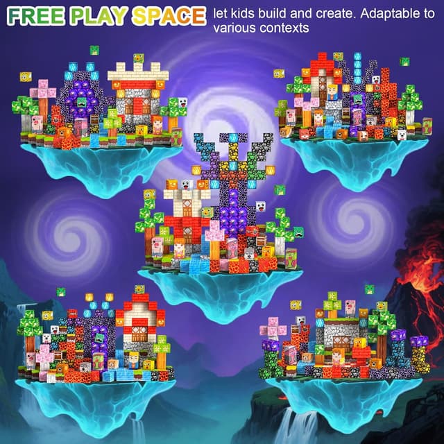 Detalle 2 de Bloques Magnéticos Construcción 220 piezas 2 cm