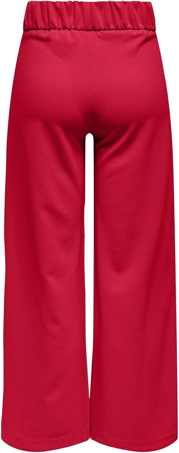 Detalle de JDY Marlene Stoffhose „GEGGO New Long“: weit geschnittene Schlupfhose mit elastischem Bund