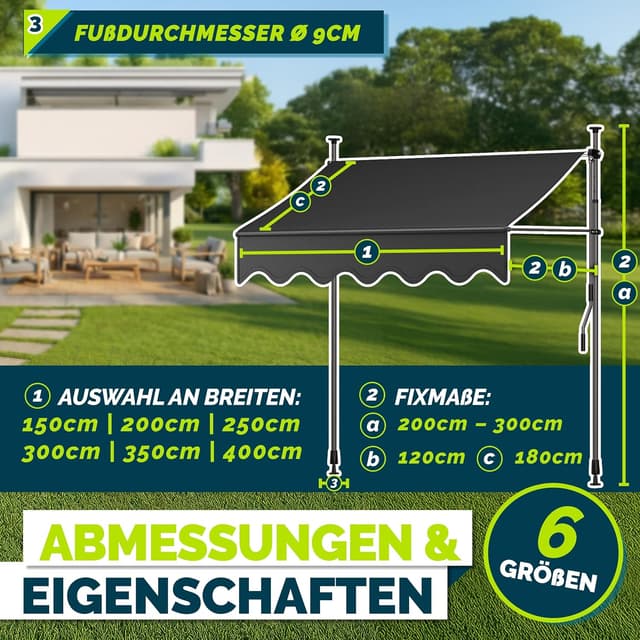 Thumbnail 5 de Tillvex Klemmmarkise Balkon 350 cm