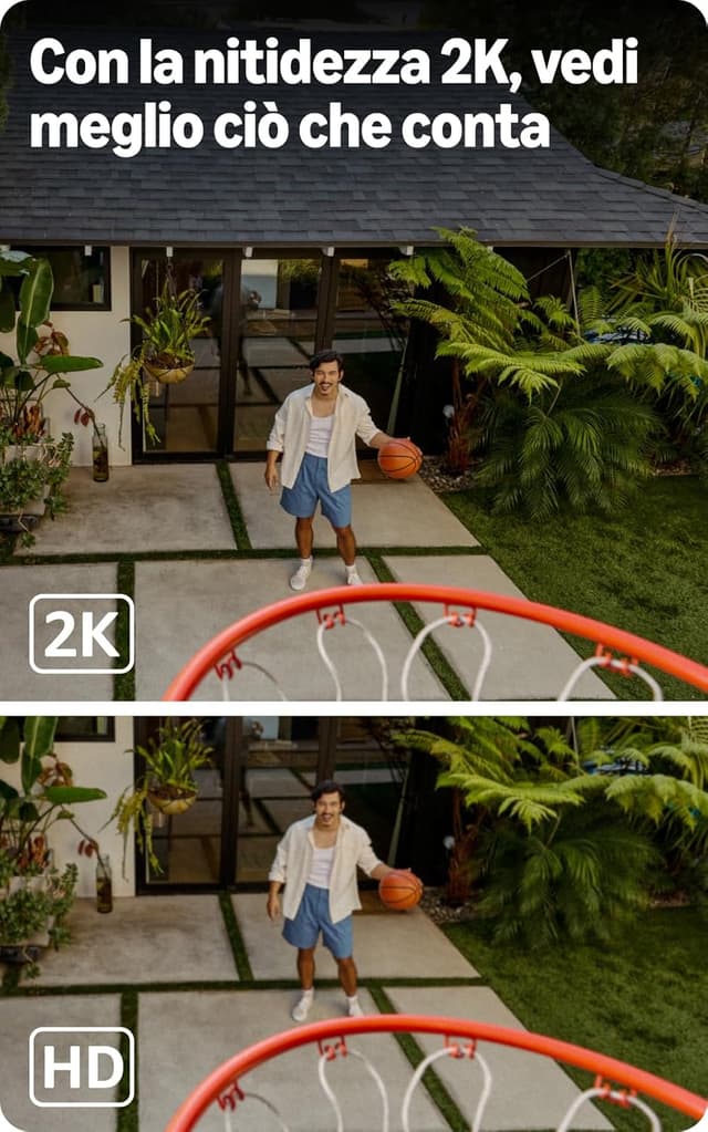 Detalle de Videocamera esterna 2K+ Blink (ultimo modello) con audio bidirezionale e visione a colori in low light