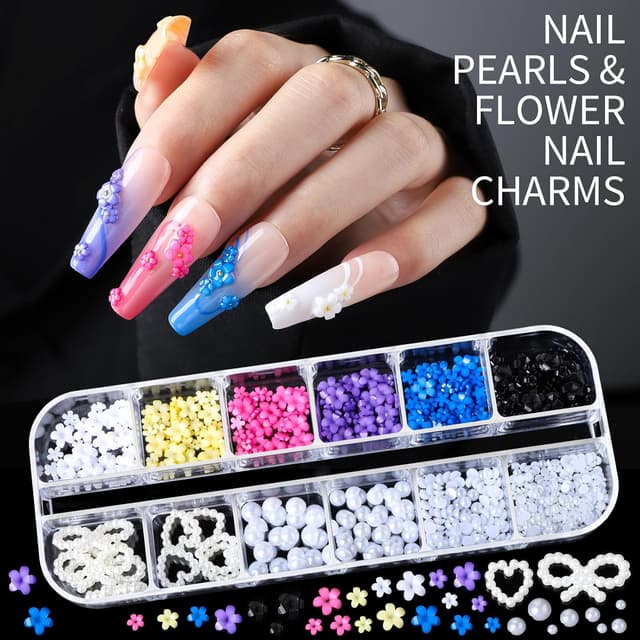 Detalle 2 de Teenitor Nail Charms 15 Sheets Gold Stickers