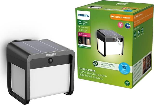 Detalle de PHILIPS Ezra Solar-Wandleuchte 3000K Außen