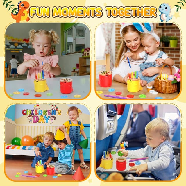 Detalle de Montessori colour sorting cups 8 pieces