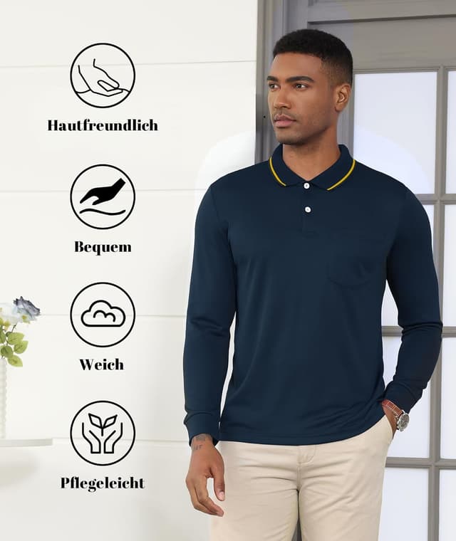 Thumbnail 4 de SwissWell Polo Uomo Manica Lunga Traspirante