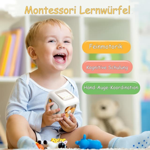 Detalle de Loyzico Motorikwürfel 6-in-1 ab 1 Jahr