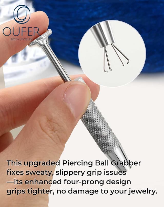 Detalle 2 de OUFER Pinces piercing acier 316L 16G/18G