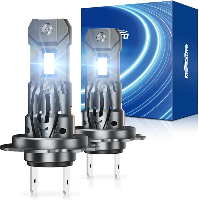 Detalle de Marsauto H7 Light Bulbs (M1S), Plug and Play 6000K Cool White, IP68 Waterproof