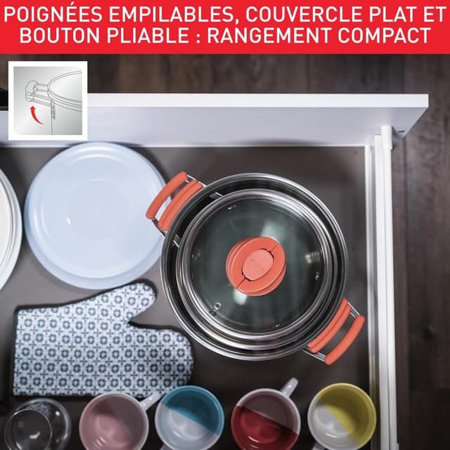 Thumbnail 5 de Batterie de cuisine Tefal 13 pièces, acier inoxydable ⚙