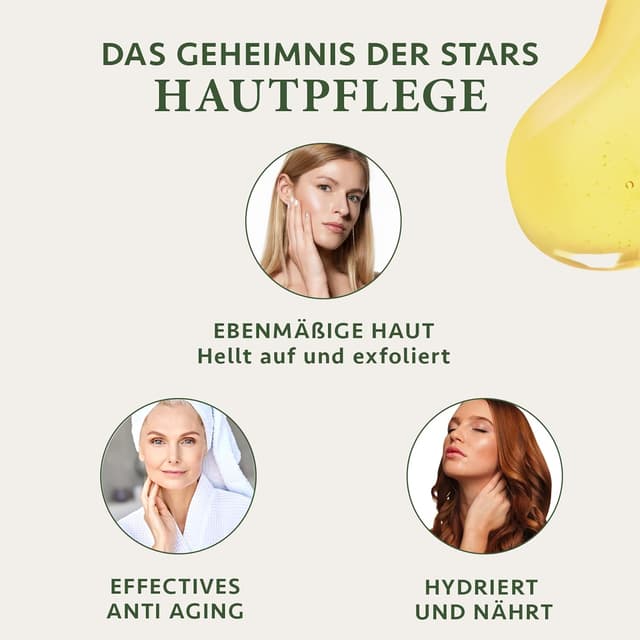 Detalle 2 de Satin Naturel BIO Hagebuttenöl (Rosa Canina), 100 ml – kaltgepresstes Gesichts-, Körper-, Massage- und Haaröl