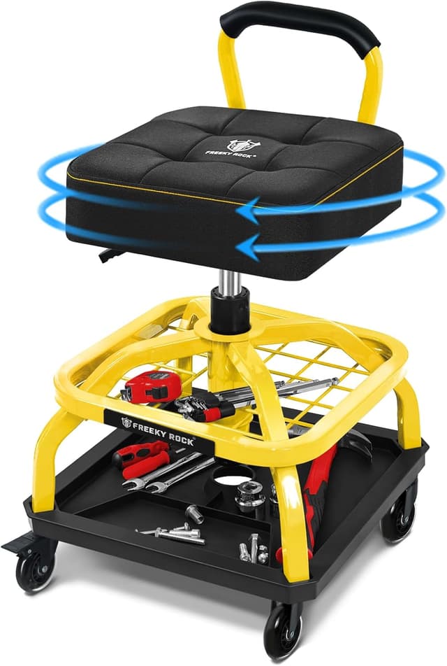 Detalle de FREEKYROCK Rolling Shop Stool 330 LBS