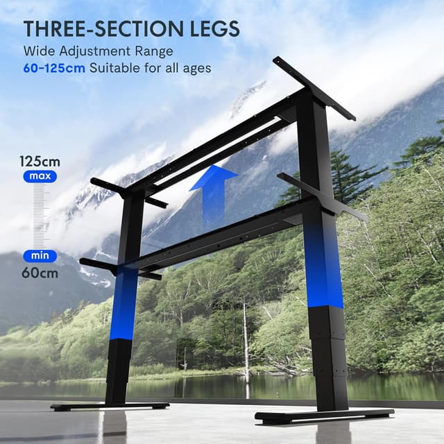 Thumbnail 3 de FLEXISPOT Höhenverstellbares Tischgestell 60–125 cm