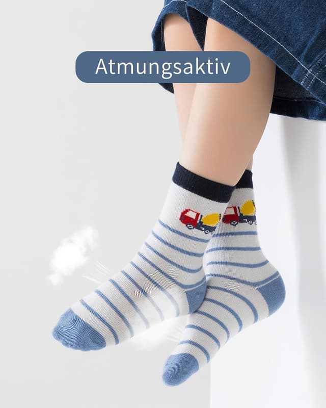 Detalle 1 de Kyopp Kinder Socken 10er Set mit Spaßdesign