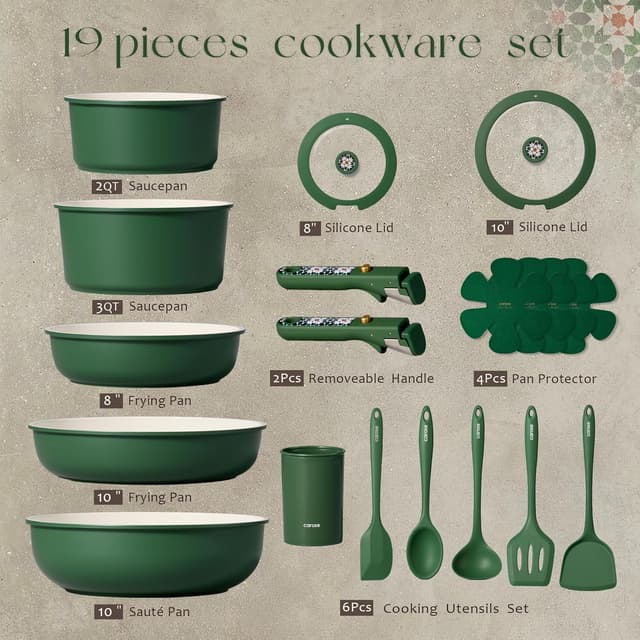 Detalle 2 de CAROTE 21Pc Ceramic Cookware Set