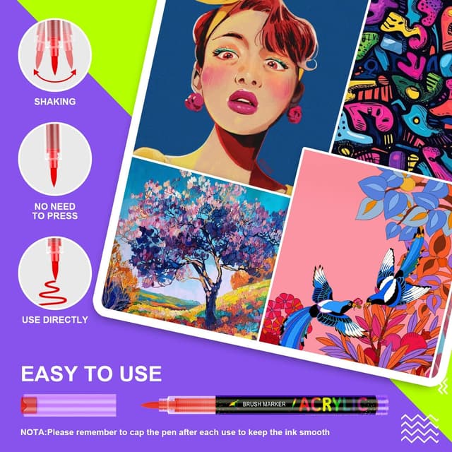 Thumbnail 4 de Feutres acryliques 168 couleurs Sonlaryin