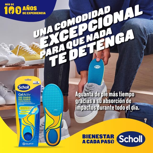Detalle 2 de Scholl GelActiv Plantillas Uso Diario talla 40‑46,5
