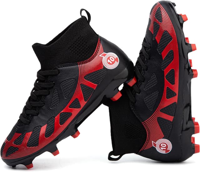 Detalle de WOwallet Fußballschuhe für Kinder (Jungen & Mädchen) – robuste Sport-Outdoor-Schuhe mit hohem Schaft