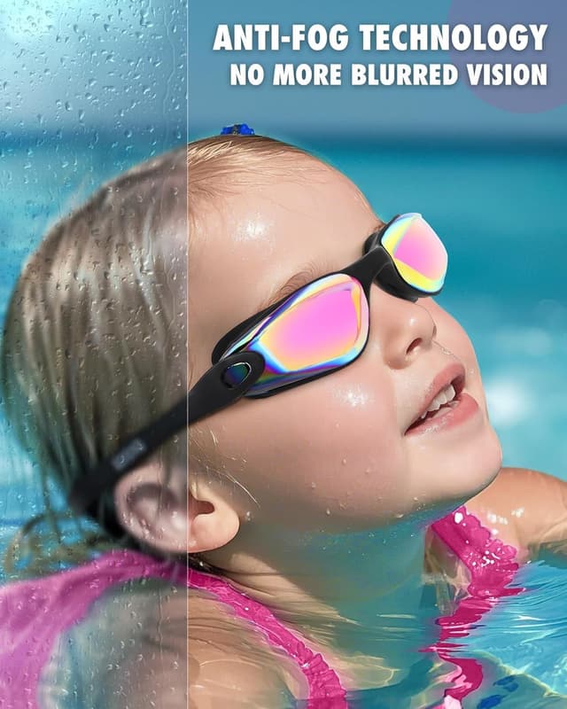 Thumbnail 5 de Aegend Kids Swim Goggles 3-14 Anti-Fog UV