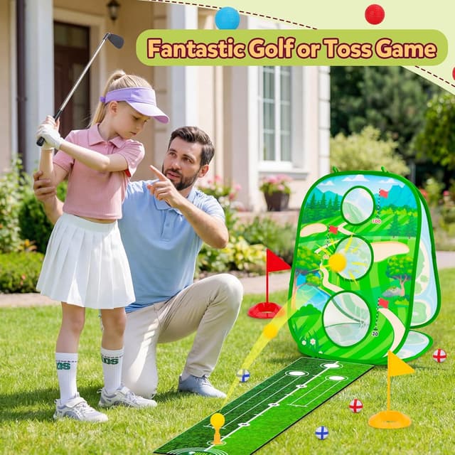 Thumbnail 4 de 4-In-1 Kids Sticky Golf Games Set