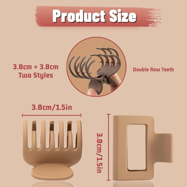 Detalle 2 de Aucuu Pinces à Cheveux Antidérapantes 8 pcs