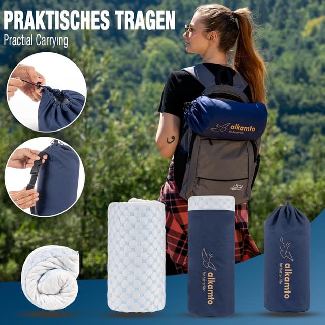 Thumbnail 4 de alkamto Travel & Camping Memory Foam Pillow 19.6in