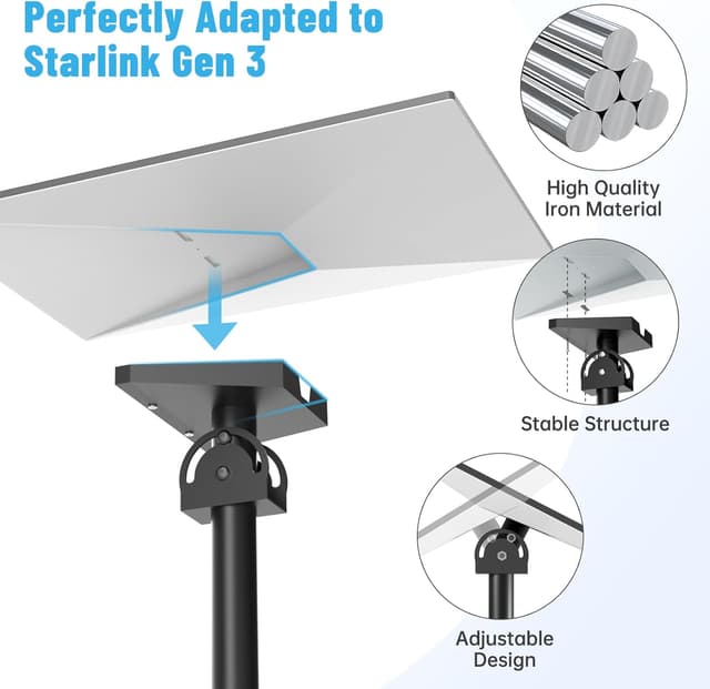Thumbnail 4 de NiHome Adjustable Roof Mounting Kit for Starlink 📡